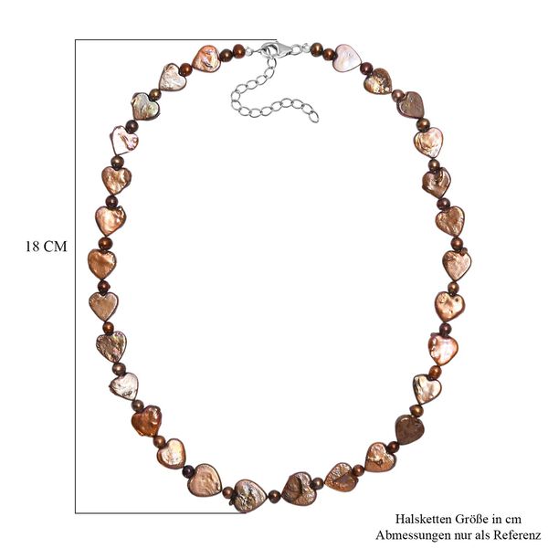 Champagne Perlen Halskette ca. 45 cm 925 Silber rhodiniert 150.00 ct image number 5