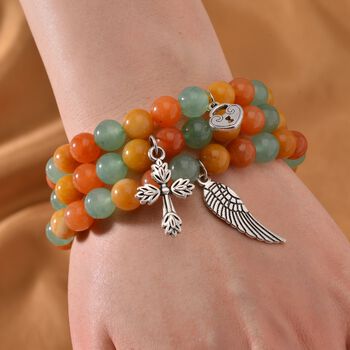 3er Set - Aventurin Edelsteine Armband ca. 249.00 ct