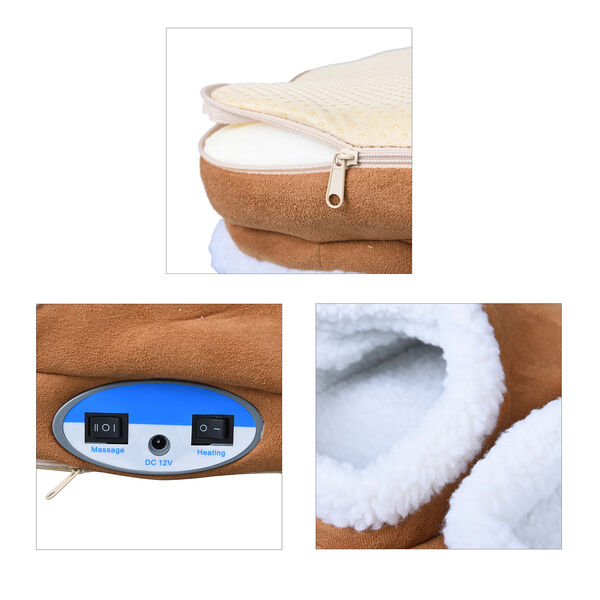 Elektrischer Fu&szlig;w&auml;rmer mit Vibrationsmassage und Sherpa-Futter image number 6