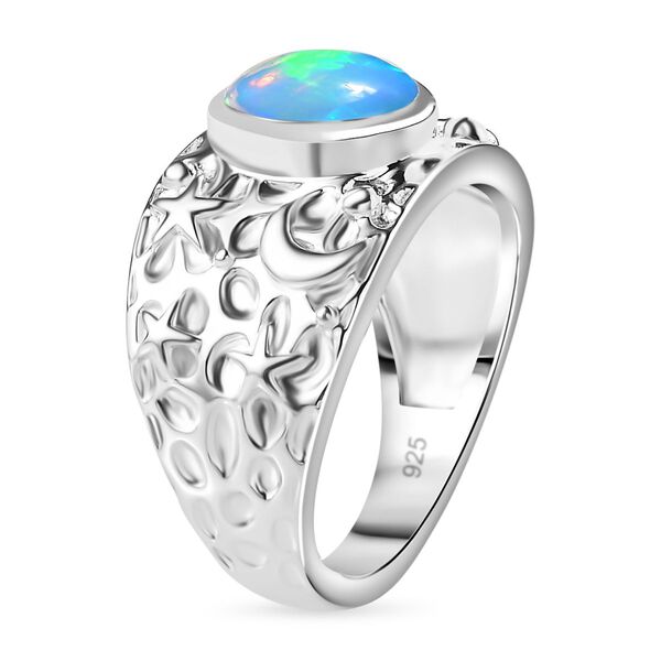Nat&uuml;rlicher, &auml;thiopischer Welo Opal Ring 925 Silber (Gr&ouml;&szlig;e 19.00) ca. 1,30 ct image number 6