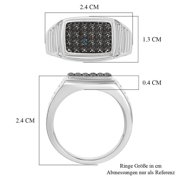 EVER TRUE Blauer Diamant Ring Nickelfreies Messing (Gr&ouml;&szlig;e 22.00) ca. 0,00 ct image number 6