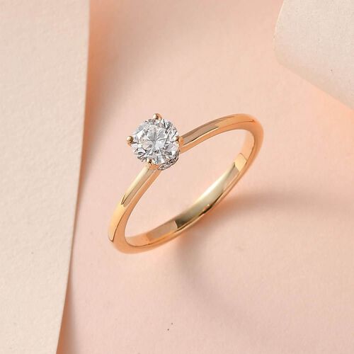 Weißer Diamant SI1 Ring 750 Gold (Größe 16.50) ca. 0,50 ct image number 1