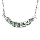 Kagem sambische Smaragd Halskette, ca. 45 cm, 925 Silber platiniert ca. 0.90 ct image number 4