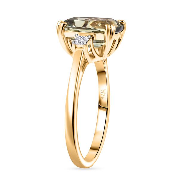 AAA Turkizit, Wei&szlig;er Diamant Ring 585 Gold (Gr&ouml;&szlig;e 17.00) ca. 3,77 ct image number 3
