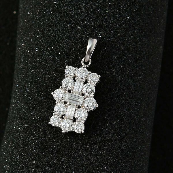 Moissanit Boot Anh&auml;nger, 925 Silber rhodiniert - 2.15 ct image number 8