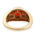 Mexikanischer Kirschfeuer-Opal Ring 925 Silber vergoldet  ca. 1,17 ct image number 5