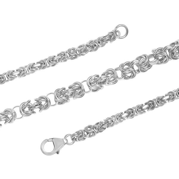 Handgefertigte Verlaufs K&ouml;nigskette ca. 50 cm, 925 Silber rhodiniert ca. 25,86g image number 6