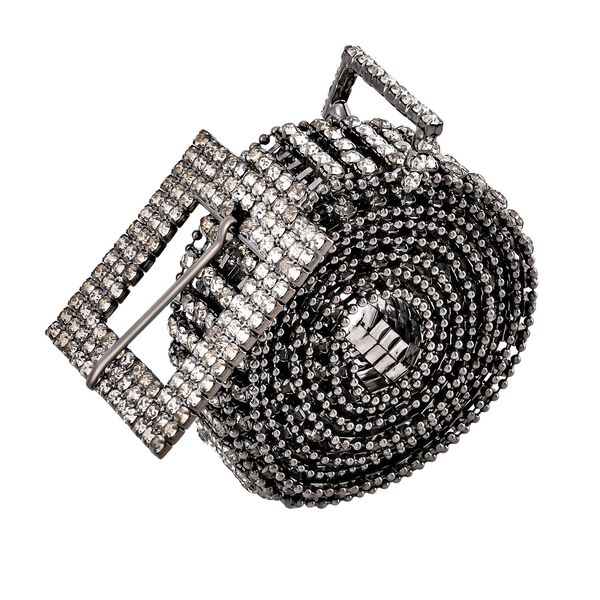 Kristallg&uuml;rtel, L120cm, schwarz