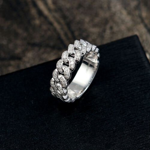 Lab Grown Diamant SI Ring 925 Silber rhodiniert (Größe 20.00) ca. 0,24 ct image number 1