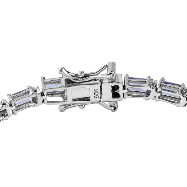 Tansanit und Moissanit Armband, 19 cm - 8,04 ct. image number 4