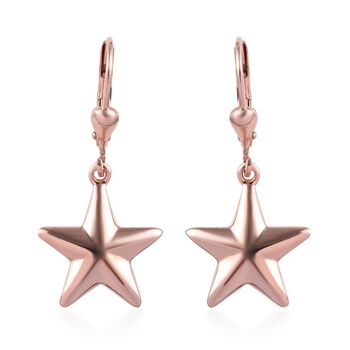 Stern-Ohrringe, 925 Silber ros&eacute;vergoldet ca. 3,13g