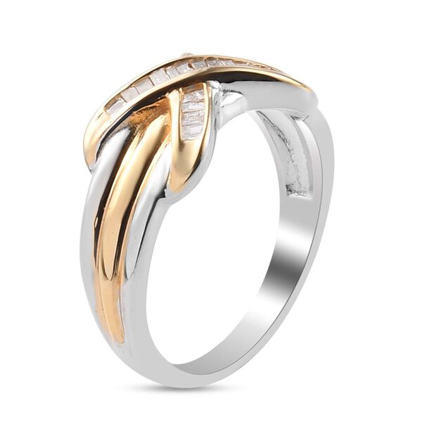 Diamant Ring 925 Silber zweifarbige &Uuml;berzug image number 4