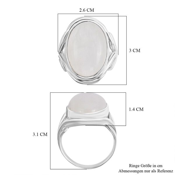 Royal Bali Kollektion - Regenbogen Mondstein Ring - 20 ct. image number 5
