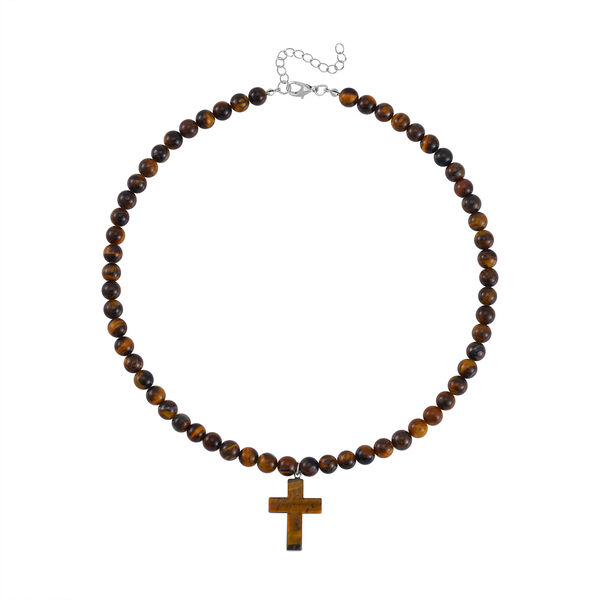 Gelbes Tigerauge Halskette, ca. 50 cm, ca. 265.00 ct image number 4