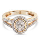 Diamant-Ring, 925 Silber vergoldet  ca. 0,50 ct image number 0