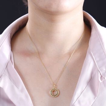 AA nat&uuml;rlicher goldener Tansanit Anh&auml;nger, ca. 0,87 ct.