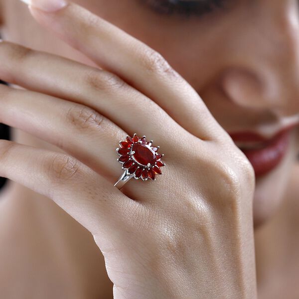 Mexikanischer Kirschfeuer-Opal Ring - 2,09 ct. image number 3