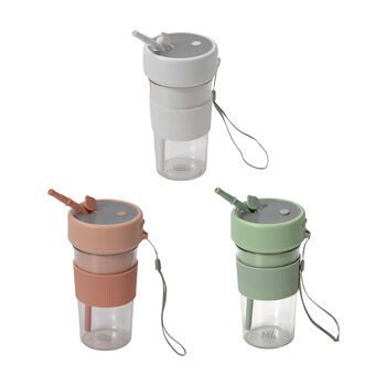 Entsafter mit Strohhalm und Deckel je 350ml