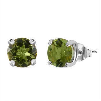 Peridot Ohrringe 925 Silber ca. 1.40 ct