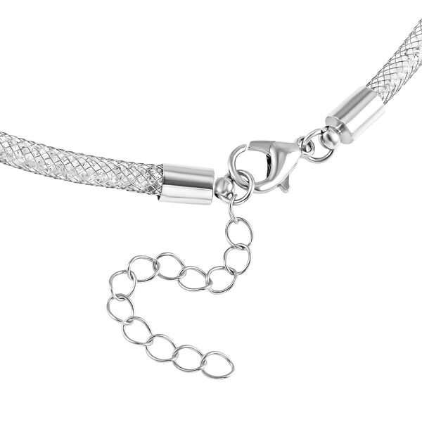 Weiße Muschelkernperle, Weißer Kristall Anhänger mit Kette image number 4