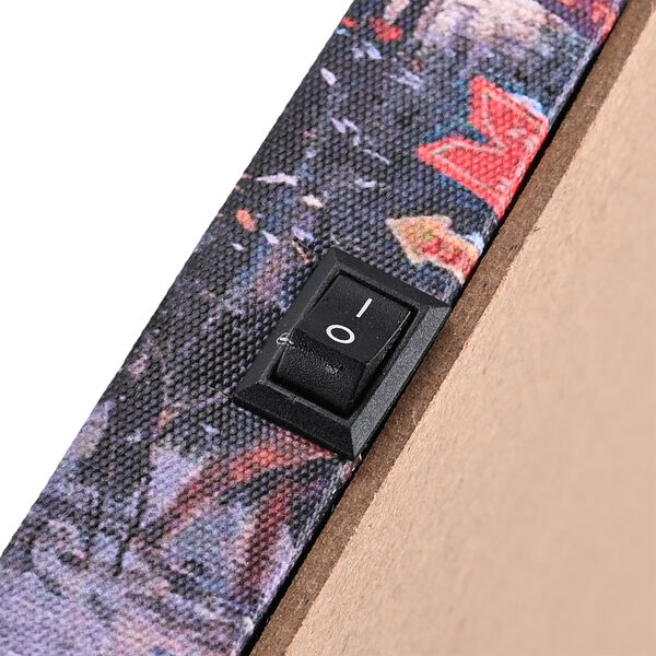 LED-Leinwandbild festliches Winterdorf, mit 10 warmweißen LEDs und 30 Lichtfasern, 30x40x1,8cm image number 3