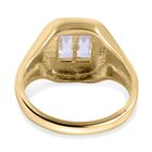 Lustro Stella - Weißer Zirkonia Ring, 925 Silber vergoldet, ca. 0.72 ct image number 4