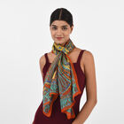 100% Natur Seide, Designer Schal, 50x160 cm, Dunkelrot