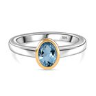 AAA Santamaria Aquamarin Ring 925 Silber rhodiniert (Größe 18.00) ca. 0,73 ct