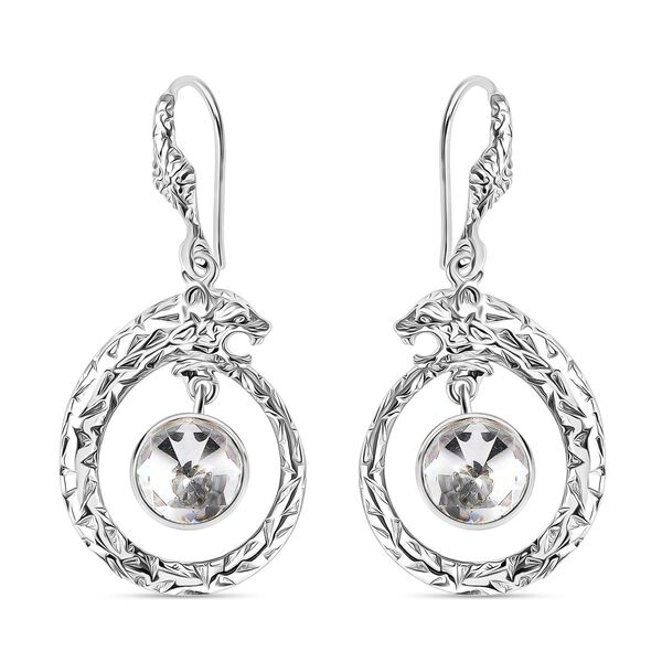 Royal Bali Kollektion - Moissanit Panther Anhänger und Ohrringe image number 7