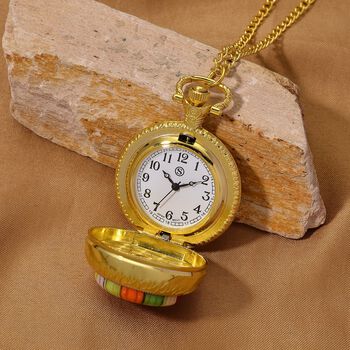 STRADA - Mehrfarbiges Murano-Stil Glas Uhren 91.4 cm Eisen Gelb