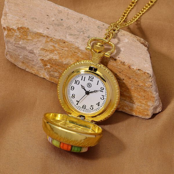 STRADA - Mehrfarbiges Murano-Stil Glas Uhren 91.4 cm Eisen Gelb image number 2