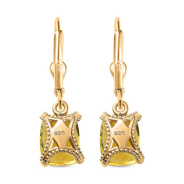 AA Ouro Verde-Quarz Ohrringe 925 Silber vergoldet ca. 4.49 ct image number 5