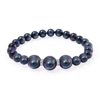 Pfauenfarbenes Muschelkernperle Schmuckset