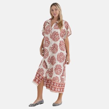  La Marey  woven long print  dresses