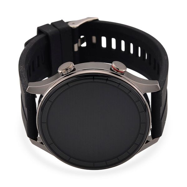 L10 Smartwatch, 1.5 Zoll HD Display, Herzfrequenz-, Blutdruck- und Blutsauerstoffmessung, Schwarzes Silikonarmband image number 4