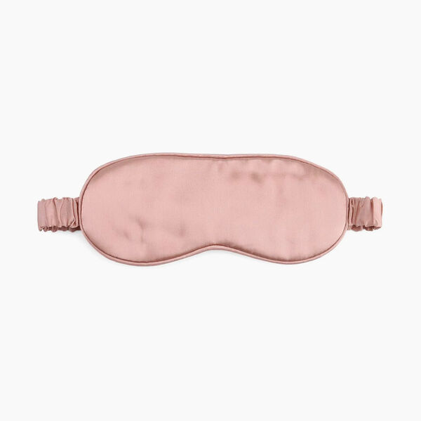 LA MAREY Augenmaske aus 19mm 100% Maulbeerseide mit 100% Seidenfüllung, Rosa image number 0