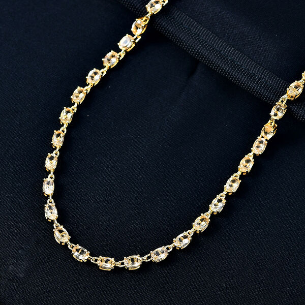 EVER TRUE Citrin Halskette ca. 45 cm Nickelfreies Messing ca. 22.49 ct image number 1