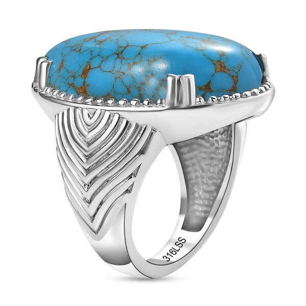 Blauer Türkis Ring - 20,57 ct. image number 4