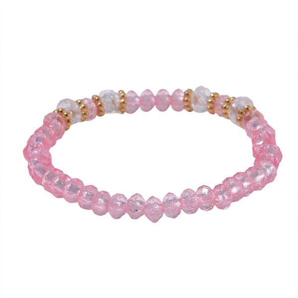 4er Set STRADA - Uhr mit Rosa Kristall Armbänder image number 8