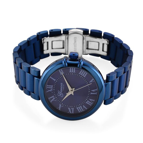 GENOA - Automatik-Armbanduhr mit Dandong-Uhrwerk, Edelstahl, IP-Blauplattierung, 36 mm image number 5