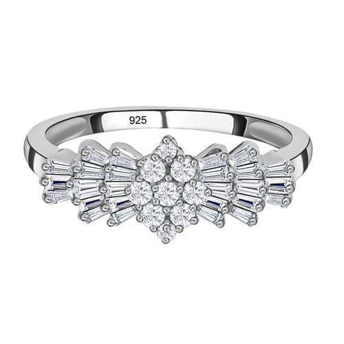 Moissanit Ballerina Ring, 925 Silber rhodiniert - 1,12 ct. image number 0
