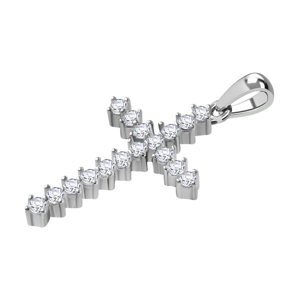 LUSTRO STELLA Zirkonia Kreuz Anhänger - 1,16 ct. image number 4