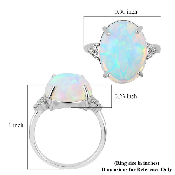 ILIANA AAAA nat&uuml;rlicher, &auml;thiopischer Opal und SI GH Diamant-Ring - 7,10 ct. image number 7