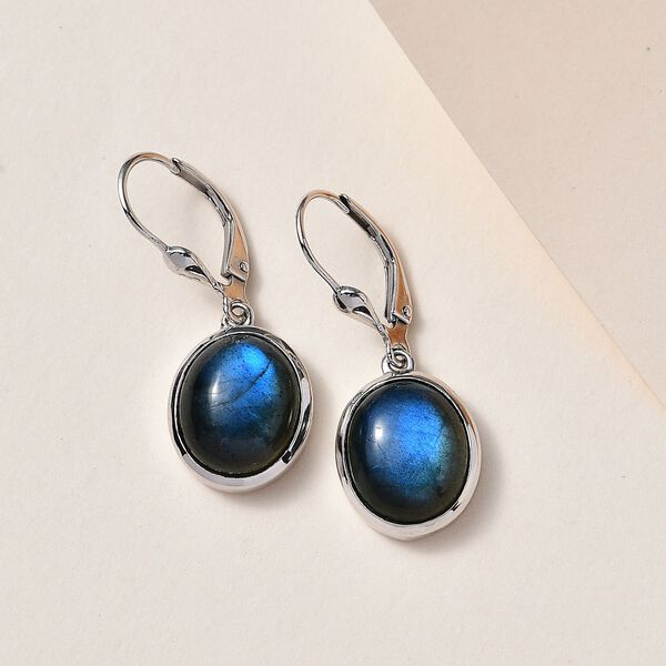 AAA Labradorit Ohrringe 925 Silber rhodiniert ca. 12,63 ct. image number 2