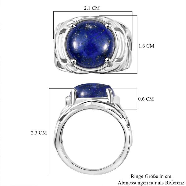 Lapislazuli Ring Messing (Gr&ouml;&szlig;e 17.00) ca. 6,78 ct image number 7