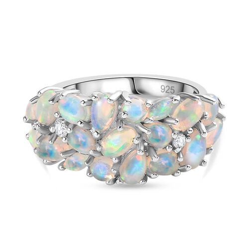 Natürlicher, äthiopischer Welo Opal Ring 925 Silber rhodiniert (Größe 19.00) ca. 2.41 ct image number 0