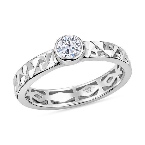 LUXURIANT SI-GH Labor Diamant Ring, 925 Silber rhodiniert - 0,25 ct. image number 4