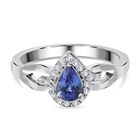 AAA Tansanit und Zirkon Ring - 0,57 ct. image number 0