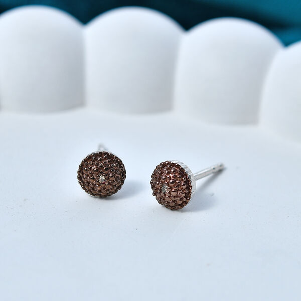 EVER TRUE Nat&uuml;rlicher Champagner Diamant Ohrringe Nickelfreies Messing (10-15 Werktage Lieferzeit) image number 1