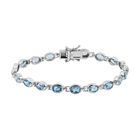 Schweizer Blautopas-Armband, ca. 20 cm, 925 Silber platiniert ca. 8,82 ct image number 0